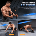 thumbnail image 3 of FEMCHIC Twister Arm Trainer, 3 in 1 Hydraulic Power Chest Workout Equipment w/ Ab Roller Wheels and Hooks, Adjustable 22-440lbs Chest Expander for Men Women, Home Gym for Full Body Training, 3 of 9