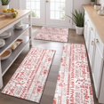 thumbnail image 2 of Red Baseball Terms Pattern Kitchen Rugs Sets Of 3,Kitchen Runner Rugs Non Skid Washable,Decorative Kitchen Floor Mats for Kitchen,Sink,Laundry,17"x30"+ 17"x47" + 17"x59", 2 of 6