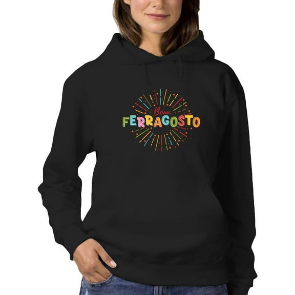 Buon Ferragosto Fireworks Hoodie Women -Image by Shutterstock, Female Small