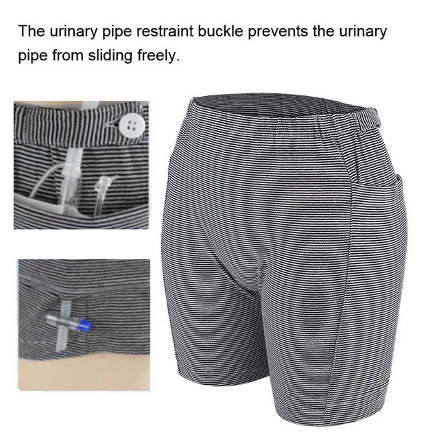 Pantalones De Atención De Incontinencia, Ropa De Incontinencia Para Hombres Fácilmente Cuidados Con Bolsa De Orina De 2000 Ml Para Hombres Para Personas Mayores Incontinentes