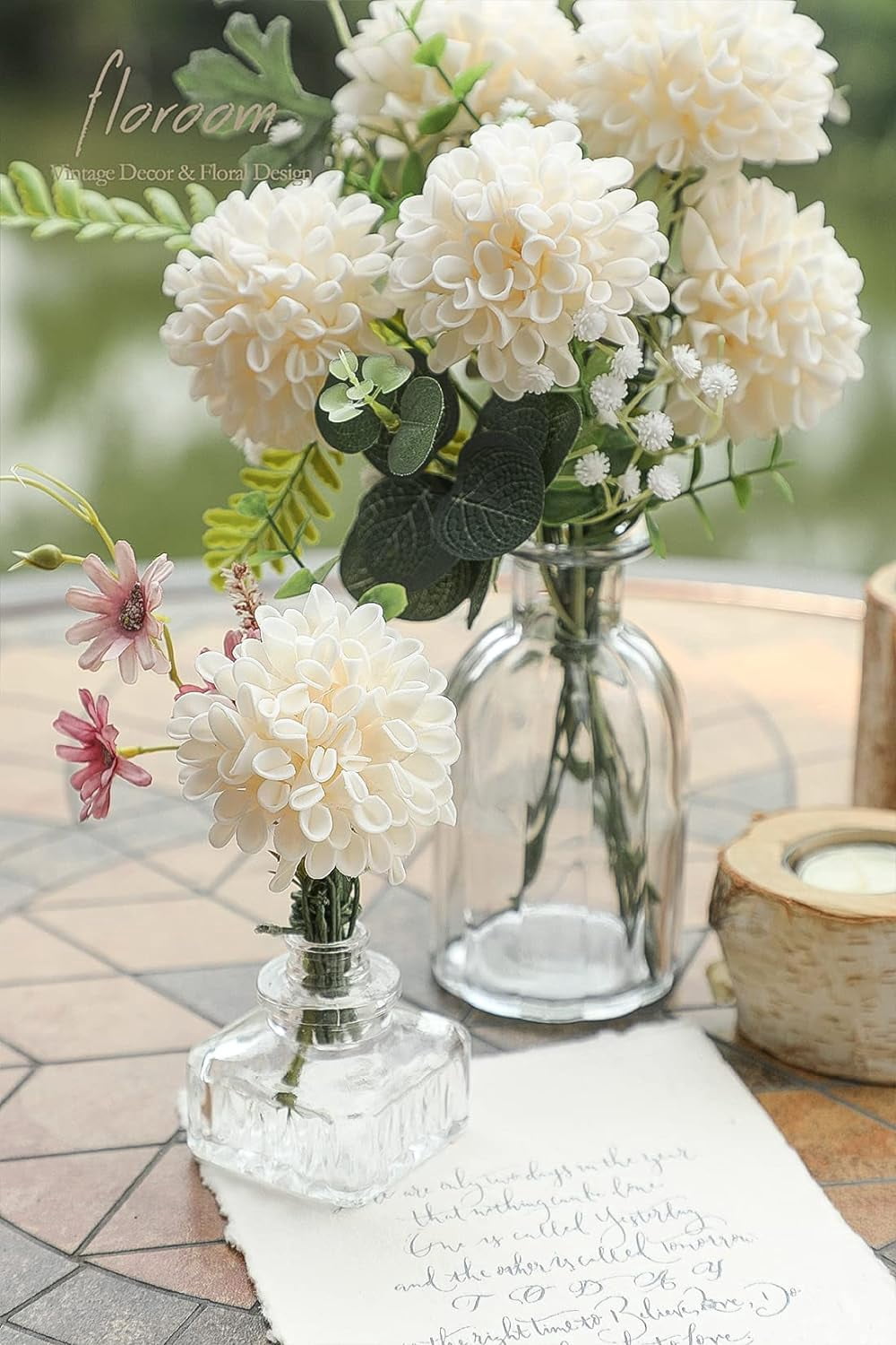 Artificial Dahlia Flowers 25pcs Real Looking Navy Blue Foam Fake Roses with Stems for DIY Wedding Bouquets Bridal Shower Centerpieces Floral Arrangements Party Tables Home Decoration
