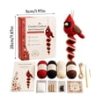 thumbnail image 3 of Cardinal Spiral Hanging Crochet Kit Full DIY Craft Supplies for Christmas Handmade Ornament Comes with Yarn Tools and Detailed Guide (Cardinal), 3 of 9