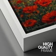 thumbnail image 6 of Framed Canvas Wall Art Red Poppy Field Landscape Print for Living Room Decoration - 24"x36" WHITE, 6 of 8