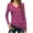 #004-Hot Pink, variant on Craaazy Women's Casual V-neck Long Sleeve Slim Floral T-Shirts Gifts