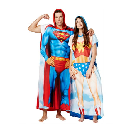 Briefly Stated Mens Superman & Wonder Complete Costume, Blue, One Size