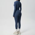 thumbnail image 6 of Womens Two Piece Tracksuit Workout Sets Long Sleeve Zipper Jackets High Waist Leggings Seamless Gym Yoga Clothes, S, 6 of 7