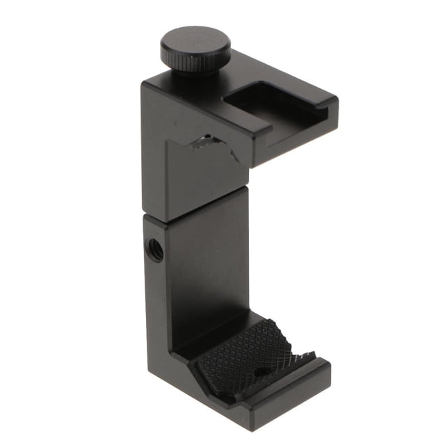 Trípode de metal para teléfono con soporte para zapata caliente- ST-02s Abrazadera para soporte de teléfono inteligente Negro Baoblaze Clip de metal para teléfono