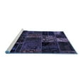 thumbnail image 2 of Ahgly Company Machine Washable Indoor Rectangle Oriental Blue Modern Area Rugs, 5' x 8', 2 of 4