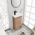 thumbnail image 3 of BNK  16/18 inch Freestanding Bathroom Vanity with Single Sink and Soft Close Door Imitative Oak 16.1"W x 8.9"D x 33.5"H, 3 of 5