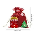 thumbnail image 2 of Christmas Gift Bags Christmas Decoration Items, Linen Apple Bags, Candy Bags, Cartoon Pattern Gift Bags, Christmas Bags, Small Storage Bags Small Gift Bags, 2 of 6