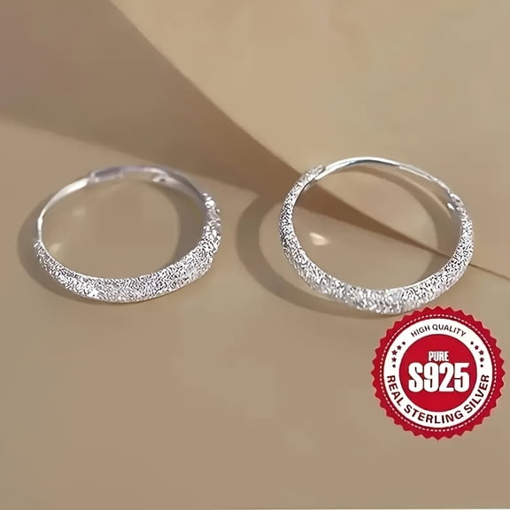 Sparkling 925 Sterling Silvery Star River Earrings - Frosted Shine, Perfect For Weddings, Birthdays, Anniversaries & More - Versatile Jewelry Gift For Her, Sterling Silvery, Earrings,