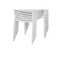 thumbnail image 4 of Benjara Meta 22 Inch 6 Piece Dining Chair Set, White Aluminum Frame, Stackable, 4 of 5