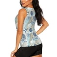thumbnail image 3 of Gaeub Algae Corals and Seashells Women's Workout Tank Tops Lightweight Sleeveless Shirts for Women for Athletic Running Tennis Yoga - Medium, 3 of 9