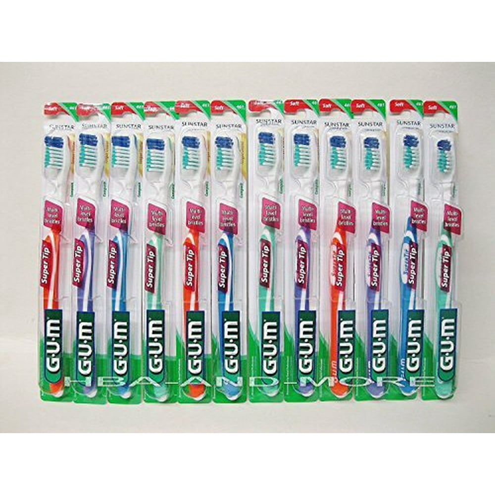 GUM 461 Super Tip Toothbrush Compact Soft (12 Pack)