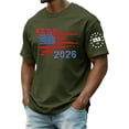 thumbnail image 3 of USA 250 Years of Freedom Commemorative T-Shirt with Liberty Statue and Stars and Stripes Graphic and Short Sleeves Featuring Soft Cotton Feel&nbsp; Army Green L, 3 of 6
