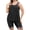 Black, variant on SwiftWear Women's Plus Size Tankini Set with Swim Shorts Knee Length, Tummy Control Two-Piece Swimsuit Flattering Beach Swimwear