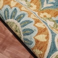thumbnail image 4 of Ox Bay Eleni 6' Round Rust/Aqua Blue Floral Medallion Indoor Area Rug, 4 of 7
