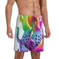 thumbnail image 2 of Yiaed Colorful Glitter Dagon Fruit for Men's Soft Sleep Pajama Short Lounging Pajama Shorts-Large, 2 of 6