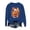 Blue, variant on Womens Sweatshirts Halloween Crew Neck Trendy Halloween Oversized Shirts for Women Spooky Season Halloween Skeleton Sweater Fall Clothes Tops Halloweens Outfits