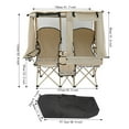 thumbnail image 4 of ToppiJoy Folding Camping Chair with Canopy and Carry Bag, 2-Person Heavy Duty Hold up to 600lbs, with Cup Holders & Cooler Pouch, for Beach, Fishing, Backyard (Khaki), 4 of 18