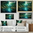 thumbnail image 4 of Designart Décoration Murale Encadrée Surdimensionnée Forêt, art Mural Encadré Forêt, Auvent Rivière Forêt Émeraude Décoration Murale Encadrée, art Mural Traditionnel Blanc Turquoise, Cadre Couleur Blanche, 4 of 5