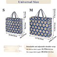 thumbnail image 2 of FORMRS Womens Corduroy Tote Bag Crossbody Shoulder Purse Handbag with Detachable Strap, Elegant Daisy Pattern, 2 of 7