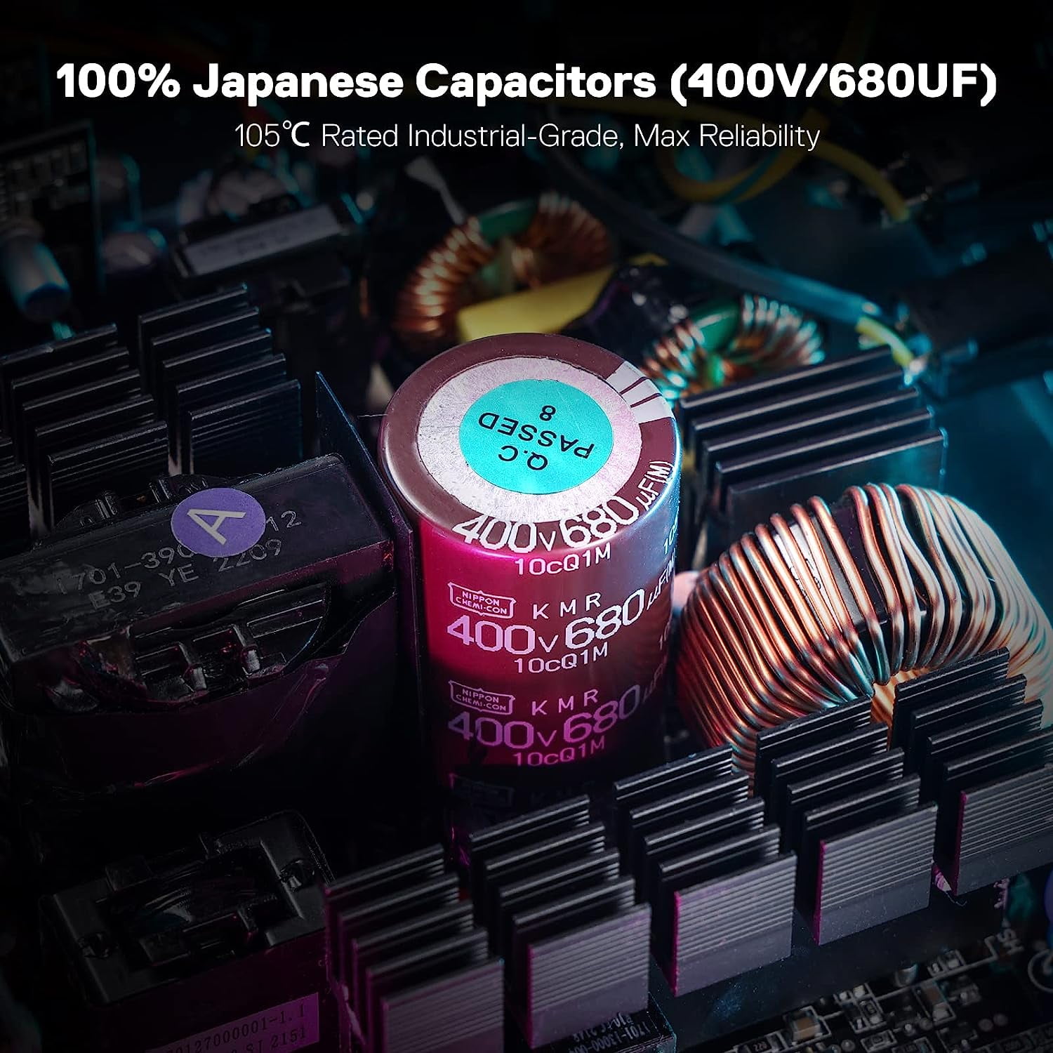 Redragon RGPS-850W 80+ Gold 850 Watt ATX 3.0 & PCIe 5.0 Fully Modular Power Supply w/ 80 Plus Gold Certified, Compact 160mm Size, Smart ECO Low Noise RGB Fan, 100% Japanese Capacitors