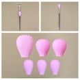 thumbnail image 3 of 7pcs Protecting Bristles Reusable Makeup Brush Covers For Travel Pink Portable, 3 of 3