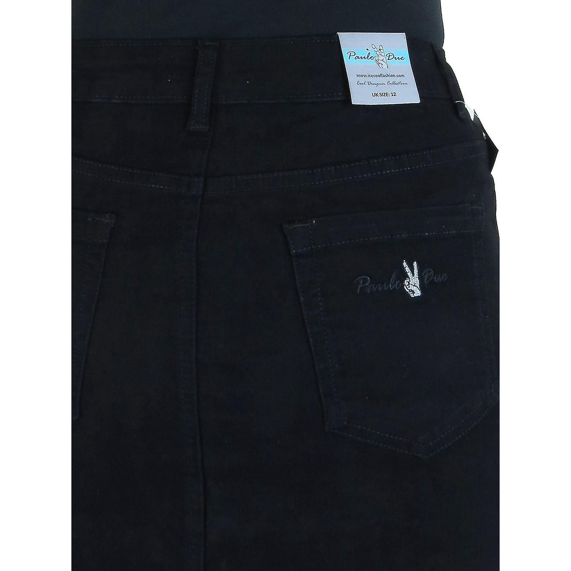 Jupe crayon en denim extensible longueur genou pour femme Walmart
