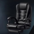 thumbnail image 3 of Tall Comfortable Black Office Chair Recliner Luxury Leather High Modern Office Chair Gaming Room Silla De Oficina Furniture My Lux Decor Round, 3 of 9