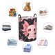 thumbnail image 4 of Balery Chibi Axolotl Sakura Fantasy Cesta de ropa redonda con asas, impermeable, independiente, para ropa, juguetes, dormitorio y familia-Medium, 4 of 6