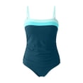 thumbnail image 6 of Women Tummy Control One Piece Swimsuits Strapless Bandeau Bathing Suits Slimming Halter Swimwear, 6 of 7