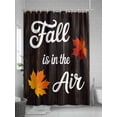 thumbnail image 5 of Fsddascl Fall Maple Shower Curtain Set - Extra Long 72" x 96" Washable Bathtub Curtain with 12 Hooks, Thanksgiving Leaves Farmhouse Brown Wood Plank Waterproof Fabric Shower Curtains for Bathroom, 5 of 6