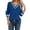 Blue, variant on TIANZEN Plus Size Casual Tunic Top Long Sleeve Solid Color Contrast Trim Blouse For Fall Winter Seasons Comfortable Flowy Loose Fit Shirt With Fashionable Collar Design Top for Women Summer