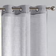 thumbnail image 2 of Tahari  Home Butler Grey Woven Sheer Grommet Curtain Panel Pair - 38"x84" Antarctica, 2 of 5