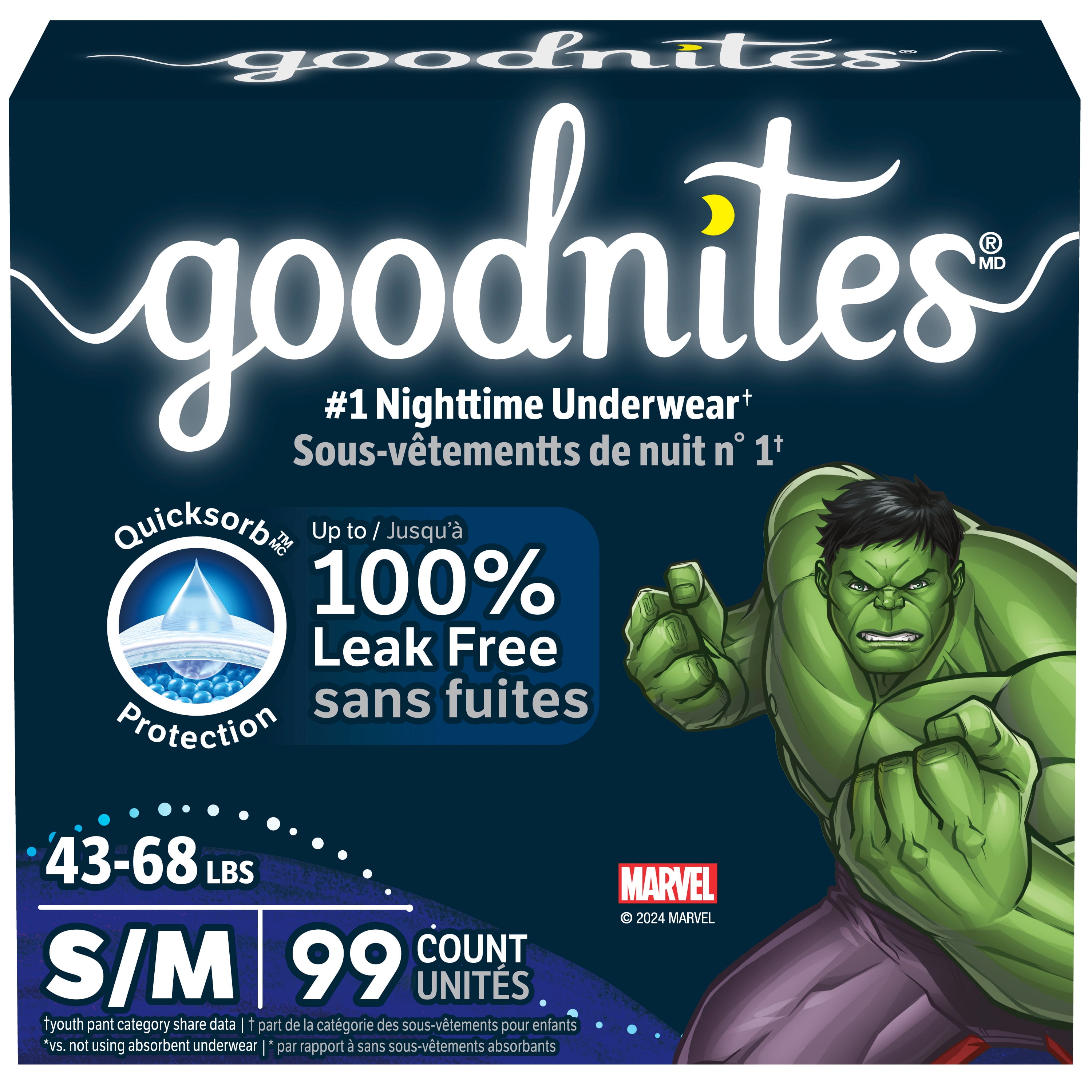 Goodnites Boys' Nighttime Bedwetting Underwear, Economy Plus Pack