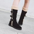 thumbnail image 4 of Fesfesfes Western Boots Women Splicing Retro Low Heel Round Boots Shoes US:7.5(40), 4 of 8