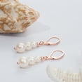 thumbnail image 3 of Freshwater Pearl Earrings Silver Leverback Pearl Drop Earrings for Women Jewelry Gifts, 3 of 5