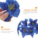 thumbnail image 5 of 7 piezas de flores artificiales decorativas con purpurina navideña., 5 of 7