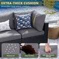 thumbnail image 4 of Aoxun 10 Piece Patio Furniture Set Wicker Rattan Patio Sectional Sofa Set Outdoor Seating Furniture with Thickened Cushion, Gray, 4 of 6
