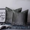 thumbnail image 2 of 20x20 Pillow Covers Set of 2, Black Grey Throw Pillow Covers Decorative Couch Cushion Case, Modern Abstract Diamond Luxury Gradient Microfiber Square Pillowcases for Bedroom Car Living Room, 2 of 7
