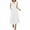 White, variant on Ecqkame Women Summer Fashion Dresses Solid Color Sleeveless Casual Vacation Long Dresses V Neck Smocked Flowy Tiered Beach Sundress with Pockets Black S