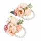 thumbnail image 5 of Flores de muñeca para dama de honor, flores artificiales de mano para bodas, aniversarios, cócteles (2 unidades, rosa), 5 of 10