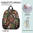 thumbnail image 5 of Mushroom and Basket Black Pattern Backpack for School, Cute School Bag with Adjustable Shoulder Straps and Padded Back, 13.8"x11.4"x6", 5 of 5