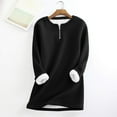 thumbnail image 1 of IMENGL Quarter zip pullover thermal shirts for women, Black L, Size M-3XL, 1 of 7