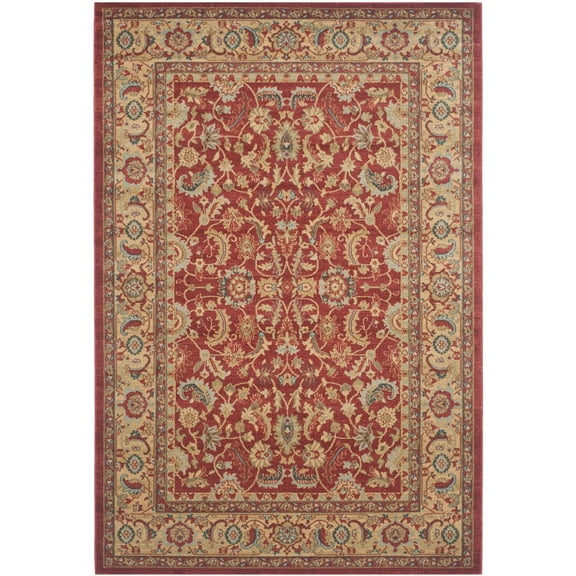 SAFAVIEH Mahal Gorgi Oriental Area Rug, Red/Natural, 5'1" x 7'7"