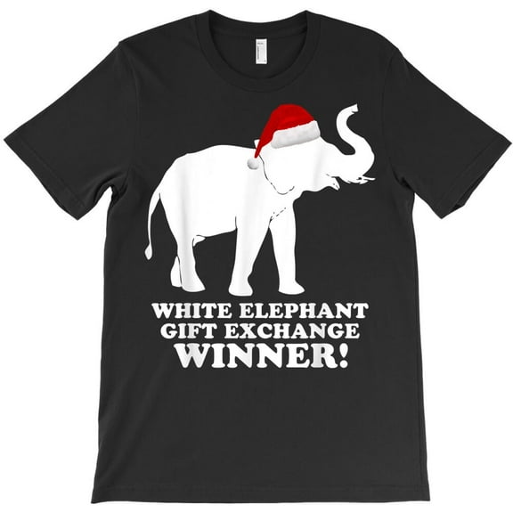 White Elephant Gift Exchange Winner Funny St. Nick Hat Holiday Graphic H2574 Unisex T-Shirt, Up to 5XL Available
