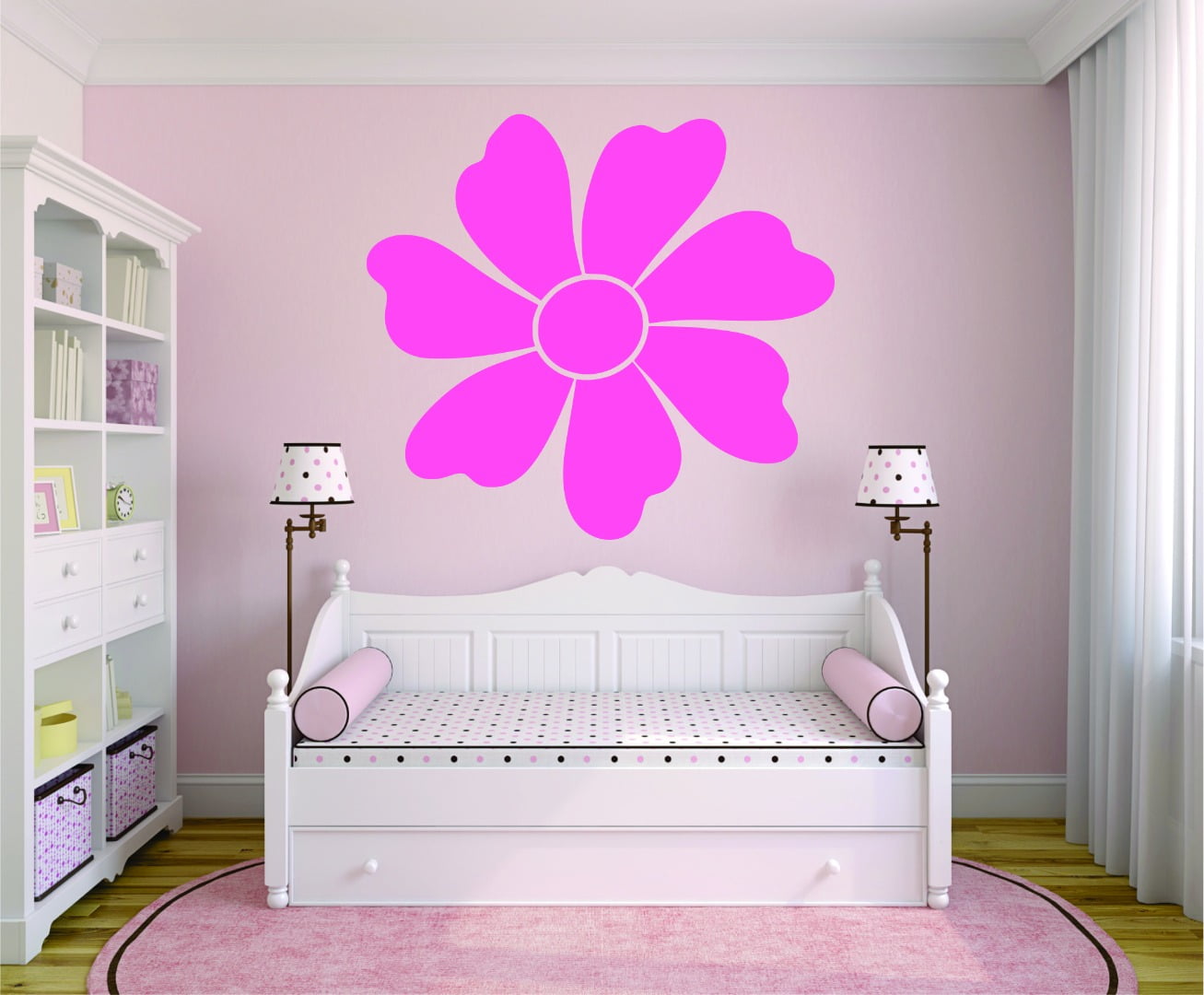 Wall Decal Flower Baby Girl Teen Bedroom Design 12x18 Inches