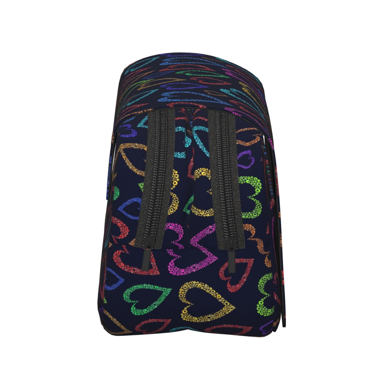Rateoe Colored Hearts Pattern Double Clamshell Pen Case, Storage Organizer with Two Zipper Compartments– Holds Up to 50 Pencils & Pens