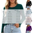thumbnail image 6 of Posijego Womens Long Sleeve T Shirts Pleated Crew Neck Casual Solid Color Base Layer Tee Shirt Going out Tops, 6 of 6
